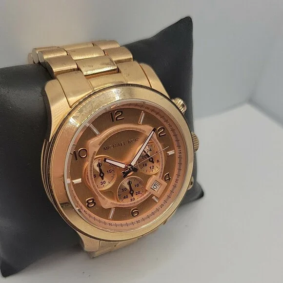 Michael Kors Runway MK8096 Men's Stainless Steel Analog Dial Quartz Watch AM657 - Picture 4 of 11